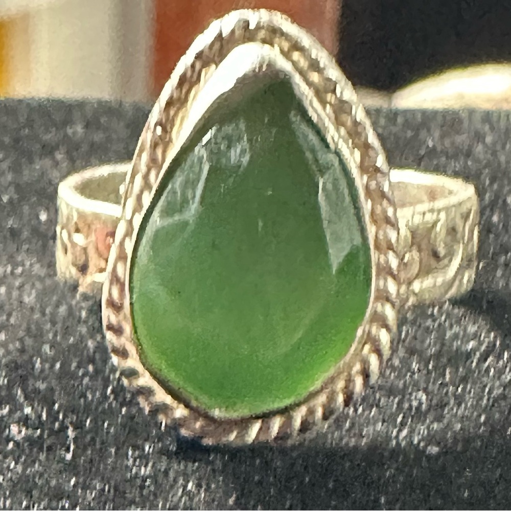 Sterling silver serpentine handmade ring